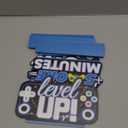 Frienda 3 Pcs Video Games Party Decorations Centerpieces Wood Level up Game on Birthday Table Decorations Gamer Party Centerpieces Pixelated Table Sign for Boys Kids Birthday Parties(Blue)