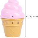 Cabilock Ice Cream Mechanical Kitchen Timer 60-Minute Countdown Clock 4.17X2.59X2.59In Plastic Cooking Timer for Baking Cooking Classroom Use