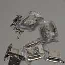 DecoBasics Cabinet Hinges Brushed Nickel for Kitchen Cabinets Doors (5 Pair -10 Pcs) -1/2" Overlay (Variable) -Self Closing Kitchen Cabinet Hinges Flush Mount w/Silicon Bumpers & Hardware Screws