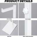 Clothing Display Stand 48-72 Inches Adjustable Metal Rack, White