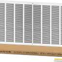 32"W x 16"H Return Air Grille [Duct Opening Size], Steel HVAC Return Air Vent Cover for Wall & Ceiling, White Powder-Coated Rust-Resistant AC Cold Air Return, Outer Dimensions 33.75"W x 17.75"H