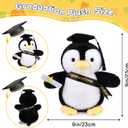 Graduation Penguin Plush, Cute Graduation Stuffed Animal with Cap, Diploma & Sash, Soft Penguin Plush Gift for Kids, Students, Graduation Celebration