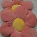 Flower-Shaped Cute Pillow, Flower Cushion, Reading Pillow and Leisure and Comfortable Pillow, Car Cushion (Pink/Yellow, 40cm*40cm)