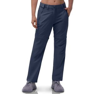 Outdoor Ventures Women's Convertible Pants, Quick Dry Hiking Zip-Off Pants, Stretch Lightweight Cargo Pants (12, Navy)
