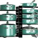 Dailyart Pot and Pan Organizer for Under Cabinet Adjustable 8-Tier Pots and Pans Storage Organizer with 3 DIY Methods Pan Organizer Rack for Cabinet, Pan Organizers Inside Cabinet for Frying Pan, Lid