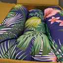 ThinMay Wicker Chair Cushions Set, 2 U-Shaped Cushions & 1 Loveseat, Waterproof Outdoor Loveseat Cushion for Patio Furniture, Settee Bench Pad All Weather,FlowerLeaf