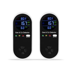 3 Packs Combination Gas & Carbon Monoxide Detector, 4-in-1 Natural Gas Detector & Carbon Monoxide Alarm with Temperature(°F) & Humidity,Propane & CO Detector for Home,RV,Apartment