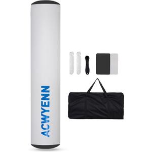 Inflatable Large Boat Dock Bumpers and Fenders for Docking, 10'x24" Grey-Black