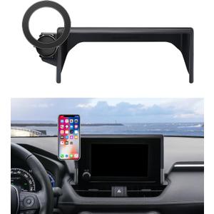 MaserWeller Car Phone Holder for Toyota RAV4 2019-2025 Accessories 7/8-Inch Screen Fixed Clip, 360 Rotation Smart Phone Mount Compatible with MagSafe, Cell Phone Holder That Does Not Affect Air Vent