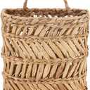 SHCMSADO Wicker Hanging Basket Handmade Woven Hanging Storage Basket Natural Wicker Decorative Baskets for House Garden Wedding Wall Decorations,12*5*12