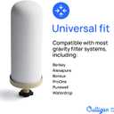 Culligan MaxClear 7 Gravity Water Filter Replacement Compatible with ProOne & Berkey Water Filter Systems, Ceramic & Carbon Filter NSF/ANSI Certified, Reduce Total PFAS, Microplastics & Lead, 2-Pack