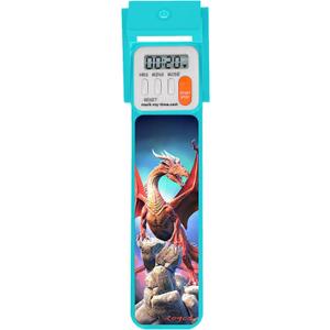 Mark-My-Time Digital Bookmark and LED Book Light - Timer and Bookmark for Kids with LED Book Light, Cool Bookmarks and Reading Incentives, Christmas Gift & Stocking Stuffer - Dragon