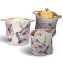 Hallops Tall Woven Rope Laundry Basket - Clothes Hamper for Bedroom Laundry - Storage Basket for Clothes, Blankets, Utility Room Organization, Bedroom Storage - Baby Hamper for Storage