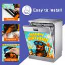 HOMETITUTE Dishwasher Magnet Cover 23x26 Inch Dog Beach Party Pattern