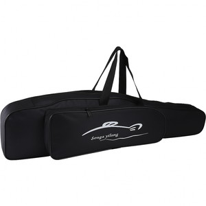 Sougayilang Folding Fishing Rod Case Organizer Pole Storage Bag Rod Reel Tackle Carrier Fishing Rod Bag Fishing Case (Style A-40 inches)