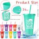SiliFine 30 Sets CNA Week Appreciation Gifts Bulk 2026 24 oz Nurses Plastic Tumbler with Lid and Straw Nursing Cups Keychain Card for Graduation Nurse Student Assistant Medical Staff Women(Classic), Medium