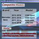Front Bumper Lip Splitter Spoiler Fit for Mercedes C-Class C43/ C300/ C400/ C450/ W205 2015-2018 (Sport Models Only), Gloss Black 3pcs Air Chin Body Kit Exterior Accessories