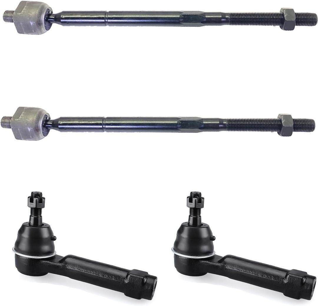 Front Outer Inner Tie Rod End Kit ES800408 EV800611 for Dodge Journey 2009-2020, Avenger 2008-2014, Steering Tie Rod Ends for Chrysler 200 2011-2014, Sebring 2007-2010, Tie Rod End Outer Inner