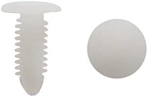 uxcell 30Pcs White Plastic Rivets Splash Guard Fastener Push Type Clips 5.x 6.5mm