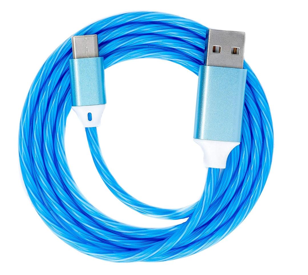 System-S USB 3.1 Cable 1m Type C Male to 2.0 A Male Blue 3 Pack