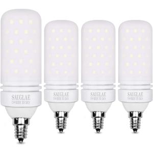 LED Light Bulbs 15W, 120W Incandescent Bulbs Equivalent, 1500Lm, 6000K Daylight White, E12 Small Edison Screw Corn Bulbs, Pack of 4