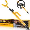 SURDOCA Upgraded Car Steering Wheel Lock Anti-Theft Device, Steering Wheel Locks for Car SUV, Easy Installation, Rubber Protection, Extendable Universal Security Device (XL-16.9" Extendable Length, Yellow)