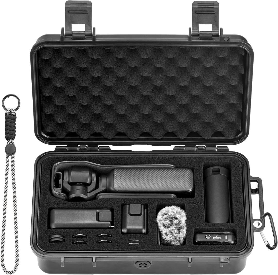 Pocket 3 Case, Waterproof Hard Case Portable Travel Carrying Storage Bag for DJI Osmo Pocket 3 Creator Combo Accessories (Can store wide-angle filters, SD cards, etc.)