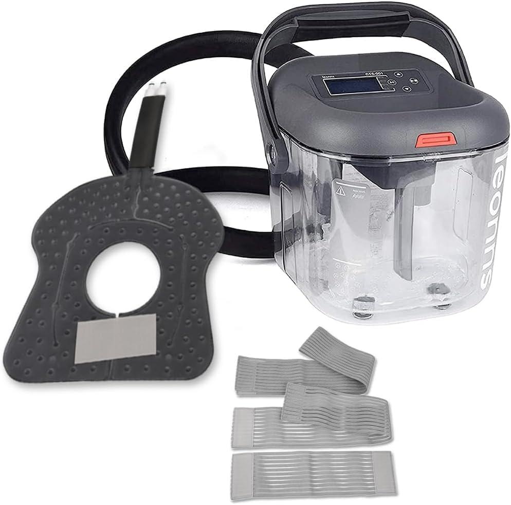 Cold Therapy Machine with Programmable Timer - Knee Recovery Ice Machine with Knee Compression Pad - Cryotherapy Machine and Knee Pad Included for Post-Surgery