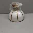 12" Vintage Brass Pendant Light Fixture, Flower Hanging Lamp for Kitchen Island, Glass Lotus Flower Ceiling Pendant Lighting for Entryway, Dining Room, Bedroom, Living Room, Clear, Large