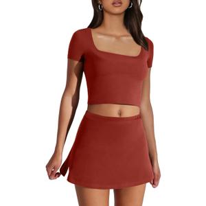 Neweek Tennis Dresses for Women with Shorts 2 Piece Workout Skirt Sets Golf Dress S 