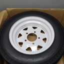 2 Pack 480-12 4.80x12 4.80-12 4.8-12 Trailer Tires with 12'' Rims, 5 Lug on 4.5'', Load Range C 6PR