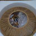 Hanging Lamp Plug in Pendant Light - Boho Rattan Pendant Lights for Ceiling Dimmable Hanging Lights with 23ft plug in Cord Wicker Woven Lampshade Hanging Lamp for Bedroom Living Room Kitchen Island