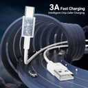 Essri Car CarPlay Cable for iPhone 17, 16, 15 USB C Charger Cord, 3-Pack 3FT USB A to USB C Charging Cable for Apple iPhone 17/17 Pro/Air/16e/16/15 Pro Max/Plus Cord, for iPad Pro/Air 6th/5th Gen (White)