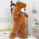 MaoGoLan Giant Brown Teddy Bear 4 Feet,Adorable and Cuddly Big Bear Stuffed Animal 47", Classic Teddy Bear Plush Gift Decoration for Baby Shower,Party,Birthday,Valentines Day