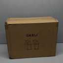 OKELI Dusk to Dawn Outdoor Wall Lights, Waterproof Lighting Fixtures Rustic Farmhouse Wall Lanterns with Clear Glass Shades Anti-Rust Outside Lights for House(Black with Gold-Trim, 2 Pack)