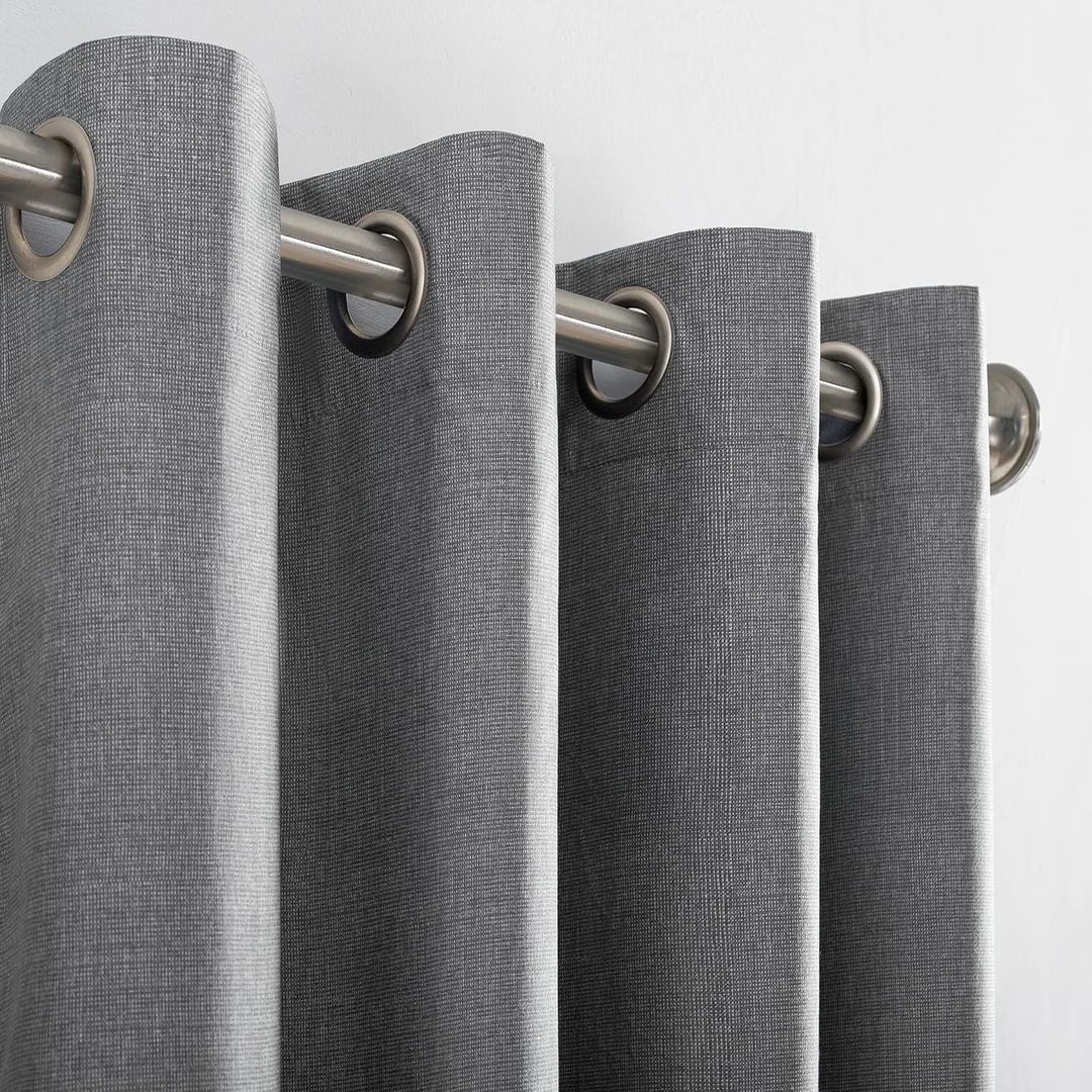 Sun Zero Columbia Thermal Insulated 100% Blackout Grommet Curtain Single Panel, 50" x 95", Gray (Grey)