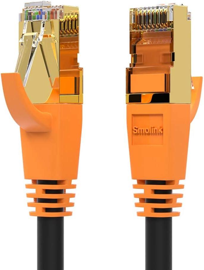 Network Cable, Cat 8 Ethernet Cable 3ft, Faster Than Cat7/Cat6/Cat 6e/Cat5, Either Ethernet Cable, Double Shielded Gold Plated RJ45 Cable 26AWG Cat8 Ethernet Cable for Xbox,PS4, Router, Modem, Gaming