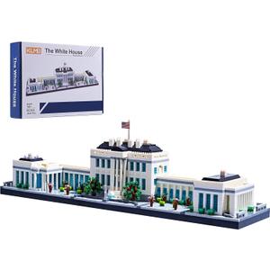 Architecture Sets for Adults White House U.S. Capital Collection Building Kit Micro Blocks Famous Landmark, Mini Bricks Toys Presents for Kids 3520 PCS