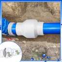 Geetery 1 Pcs 2 Inch PVC Slip Swing Check Valve No Spring Back Flow Preventer Valve White No Return Silent Backflow for Backflow Prevention, Reduces Water Hammer Noise