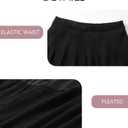 SEAFORM Women's Chiffon Skirts Flowy Elastic High Waist Maxi Skirts Elegant A-Line Beach Midi Skirts for Women with Lining (Black)