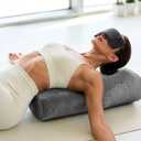 3 in 1 Yoga Bolster Pillow Set for Relaxation & Meditation , Premium Rectangular Velvet Cushion with Weighted Lavender Eye Pillow & Replacement Cotton Cover, Supportive Foam for Back Support & Stretching