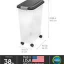 IRIS USA Dog Food Storage Container, Up to 38 lbs, Black, Made in USA