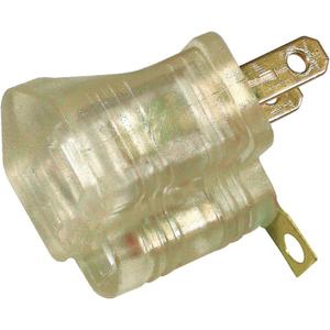 Prime Wire & Cable PBADP320 3-to-2 Grounding Adapter with Prime light Indicator Light, Clear
