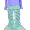 Lito Angels Girls Princess Dress with Hair Up Costumes Mermaid Halloween Christmas Fancy Party 3T