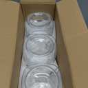 ComSaf Set of 6 Square Glass Jars with Airtight Wire Clamp Lids (17 Oz), Wide Mouth Pantry Canisters for Overnight Oats, Jam, Pickling, Spice Storage, Gifts