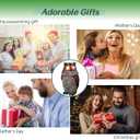 Garden Solar Owl Decoy Statue Outdoor Figurine Light Decor Glowing Eyes Spring Mounted Wobblying Head Resin Sculpture Decoration for Home Porch Patio Lawn Farm Yard Housewarming Ornament Gift