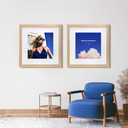 VNVNK 20x20 Frame Natural Wood Color, Perfect for 20x20 Inch Picture without Mat or 16x16 Inch Picture with Mat, Home Wall Decor Picture Frame-1 PCS