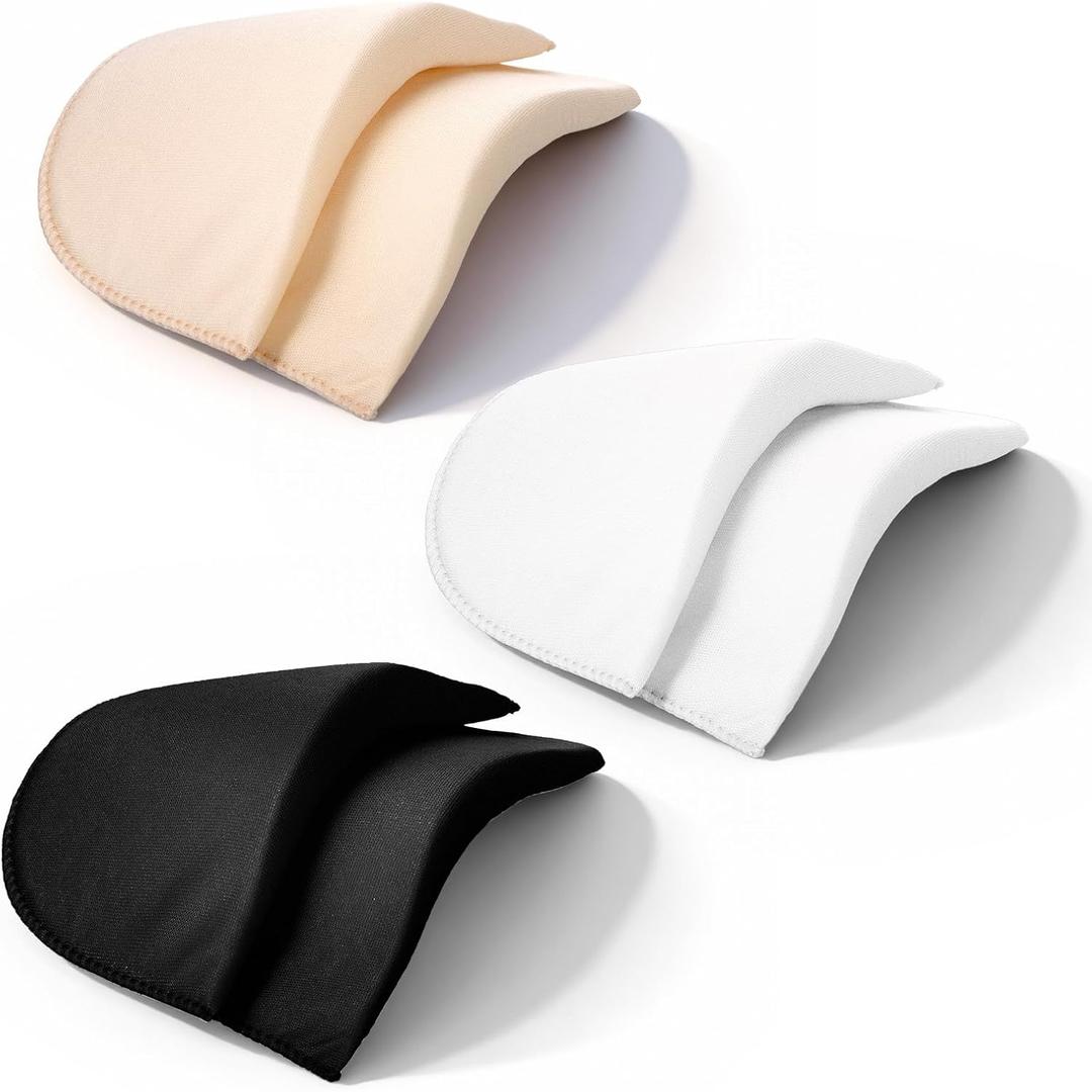 cobee 3 Pairs Shoulder Pads for Womens Clothing, Set-in Sponge Shoulder Pad No-Sewing Soft Sponge Pad, Costume Pads for Men's Women's, Suits, Jackets