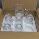 15oz/450ml Glass Coffee Mugs Clear Coffee Cups with Handles perfect for Latte, Cappuccino, Espresso Coffee, Tea and Hot Beverages, Set of 6