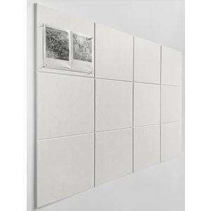 Large Cork Board Alternative - 12-Pack Felt Wall Tiles with Safe Removable Adhesive Tabs, Cork Wall Tiles Bulletin Board Home Office Essentials - Warm White
